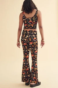 Shop Woodland Mushroom Flare Pants - boho Statement Style