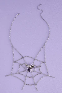 Buy Amethyst Spider Web Drape Necklace Online at Earthbound Trading