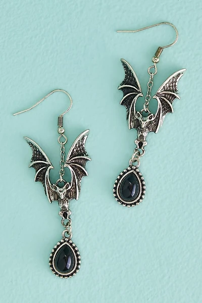 Vampire Bat Faux Stone Earrings