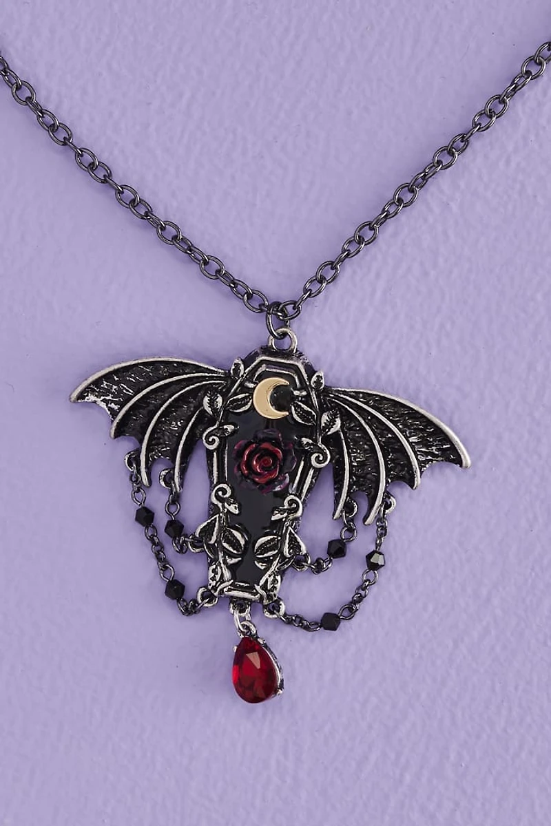 Buy Coffin Bat Wing Necklace Online at Earthbound Trading