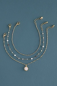 Buy Opalite Sun Charm Anklet Set Online at Earthbound Trading