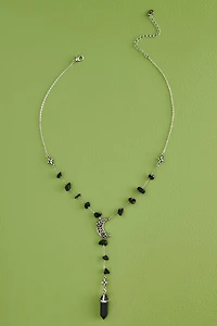 Shop Onyx Moon Lariat Necklace - Mystical boho Jewelry