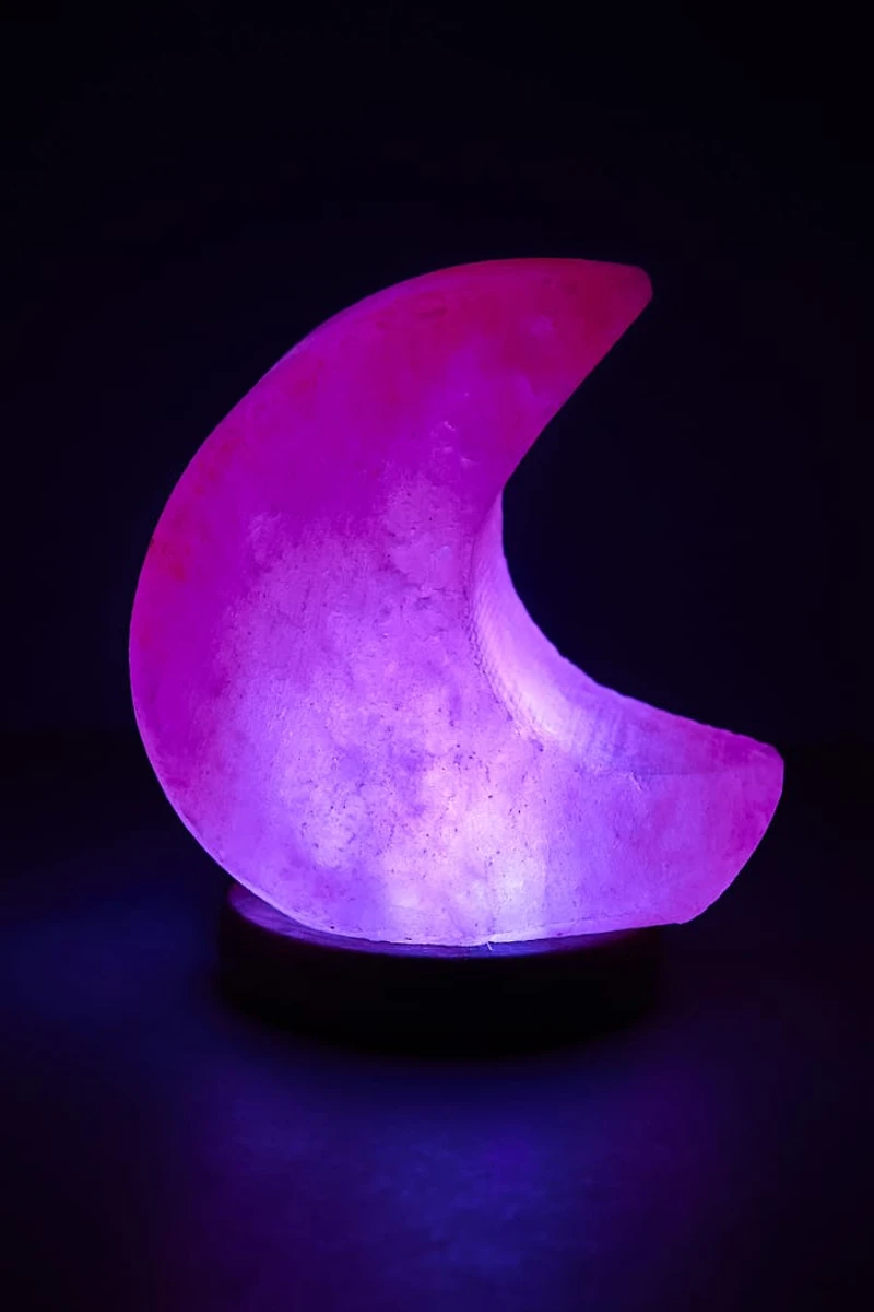 Shop Moon Himalayan Salt Lamp - Mini boho Light for Calm Spaces