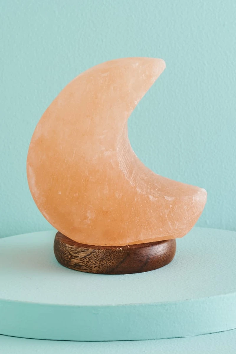Shop Moon Himalayan Salt Lamp - Mini boho Light for Calm Spaces