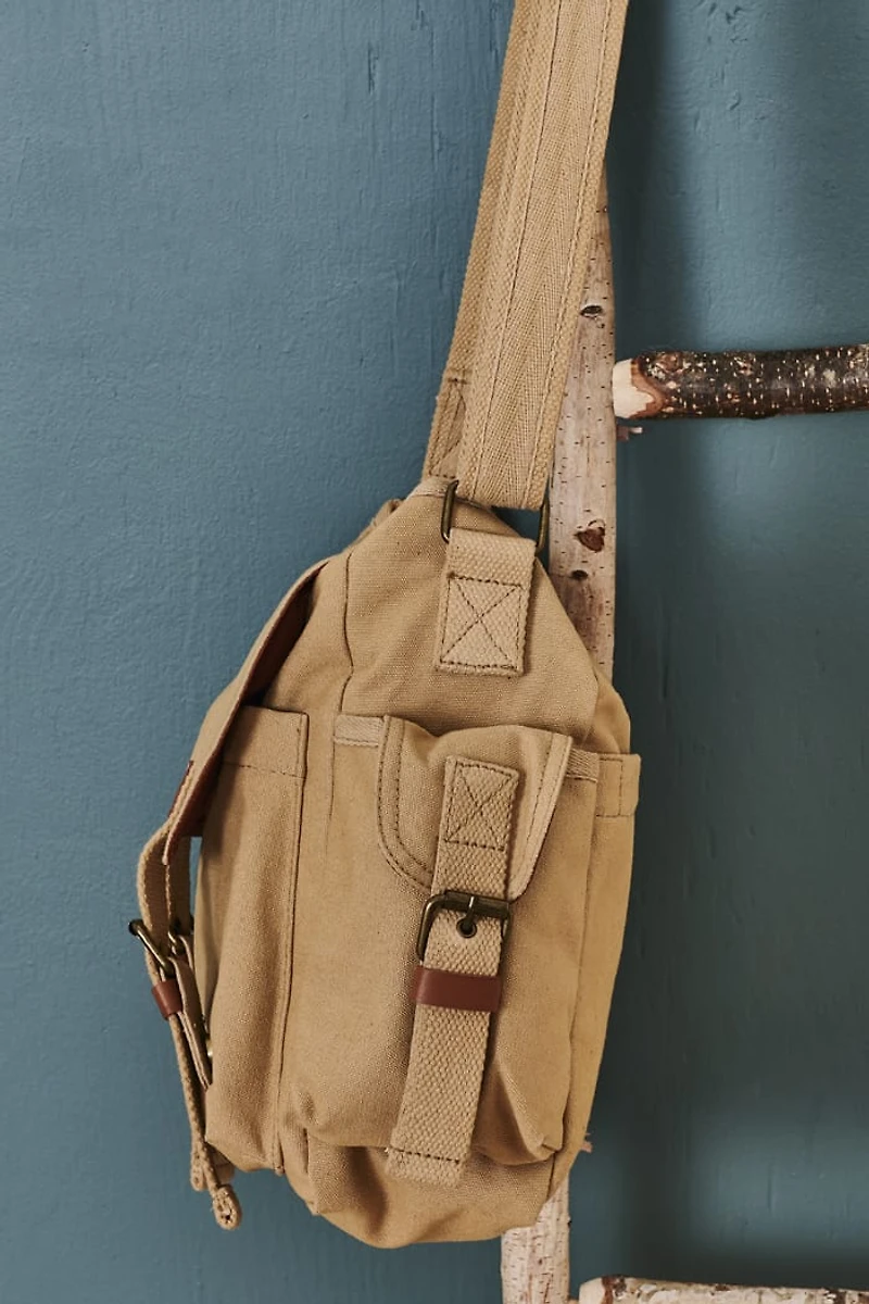 Buy Natural Sand Messenger Canvas Bag Online at Earthbound Trading