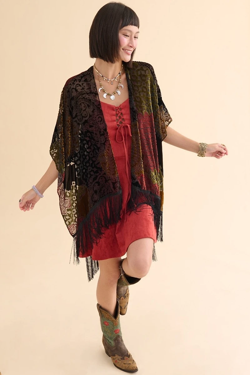 Buy Patchwork Velvet Burnout Shawl Online at Earthbound Trading