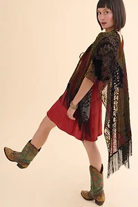Buy Patchwork Velvet Burnout Shawl Online at Earthbound Trading
