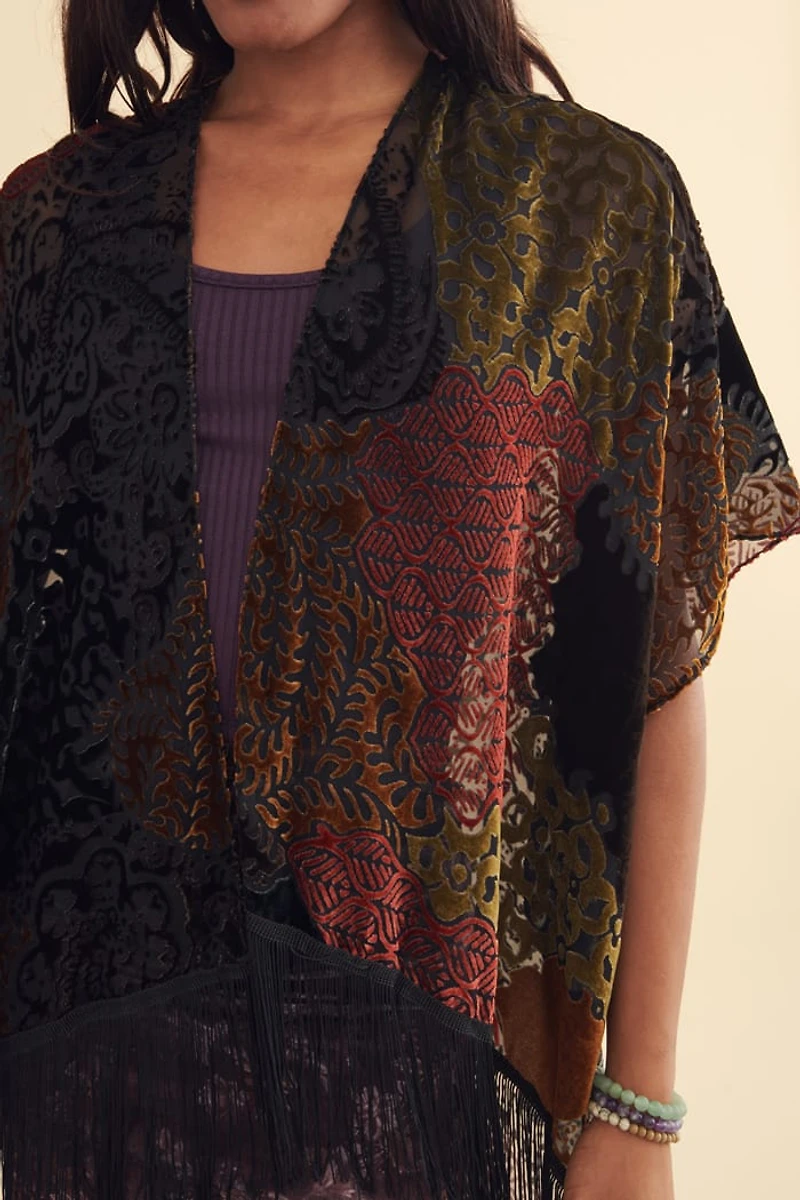 Buy Patchwork Velvet Burnout Shawl Online at Earthbound Trading