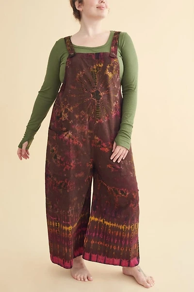 Shop Plum Tie - Dye boho Overalls Add a Hippie Touch to Your Wardrobe