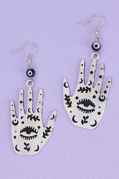 Seeing Eye Palm Earrings