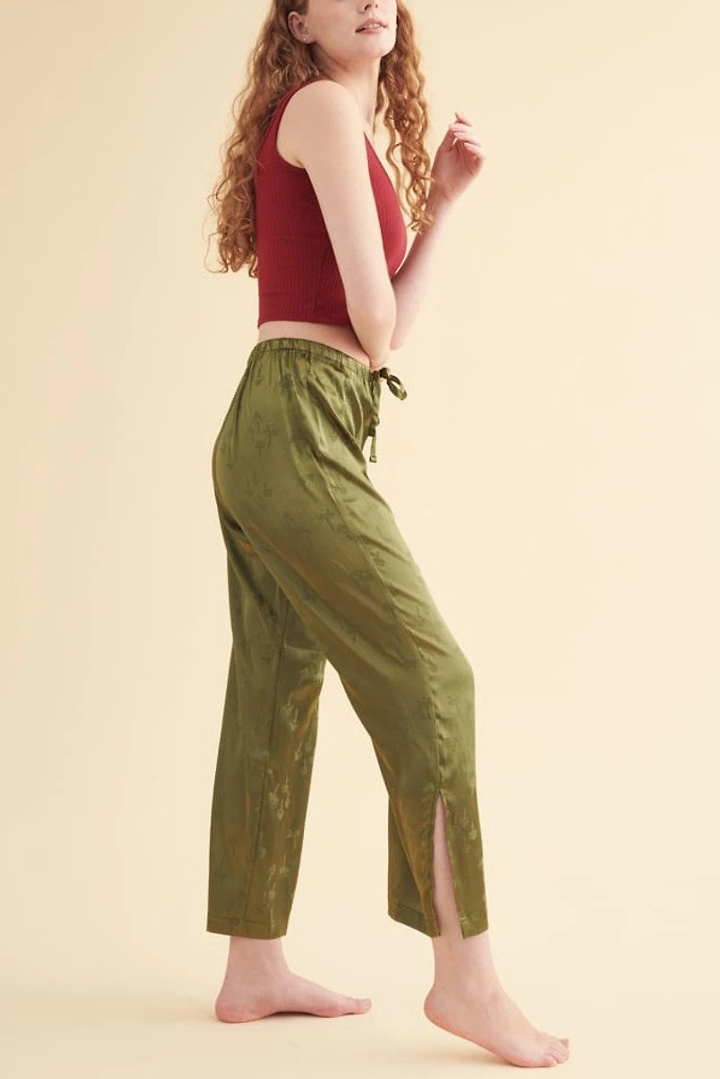 Buy Green Mushroom Satin Sleep Pant Online at Earthbound Trading