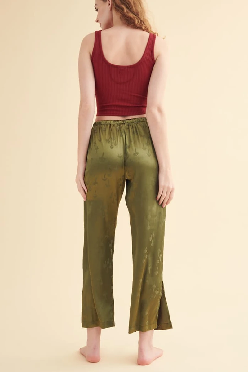 Buy Green Mushroom Satin Sleep Pant Online at Earthbound Trading