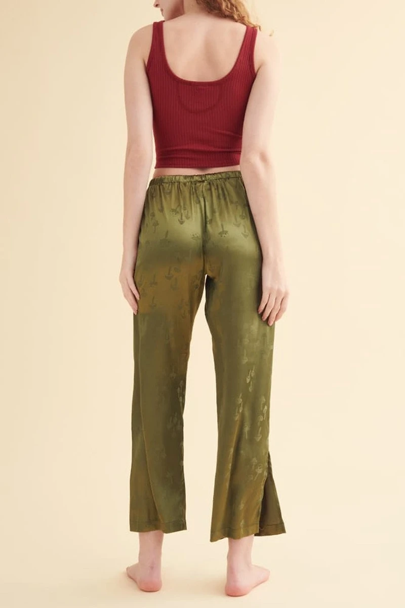 Buy Green Mushroom Satin Sleep Pant Online at Earthbound Trading