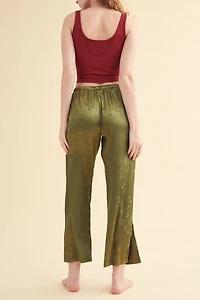 Buy Green Mushroom Satin Sleep Pant Online at Earthbound Trading