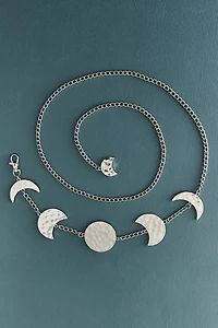 Buy Silver Moon Phase Chain Belt Online at Earthbound Trading
