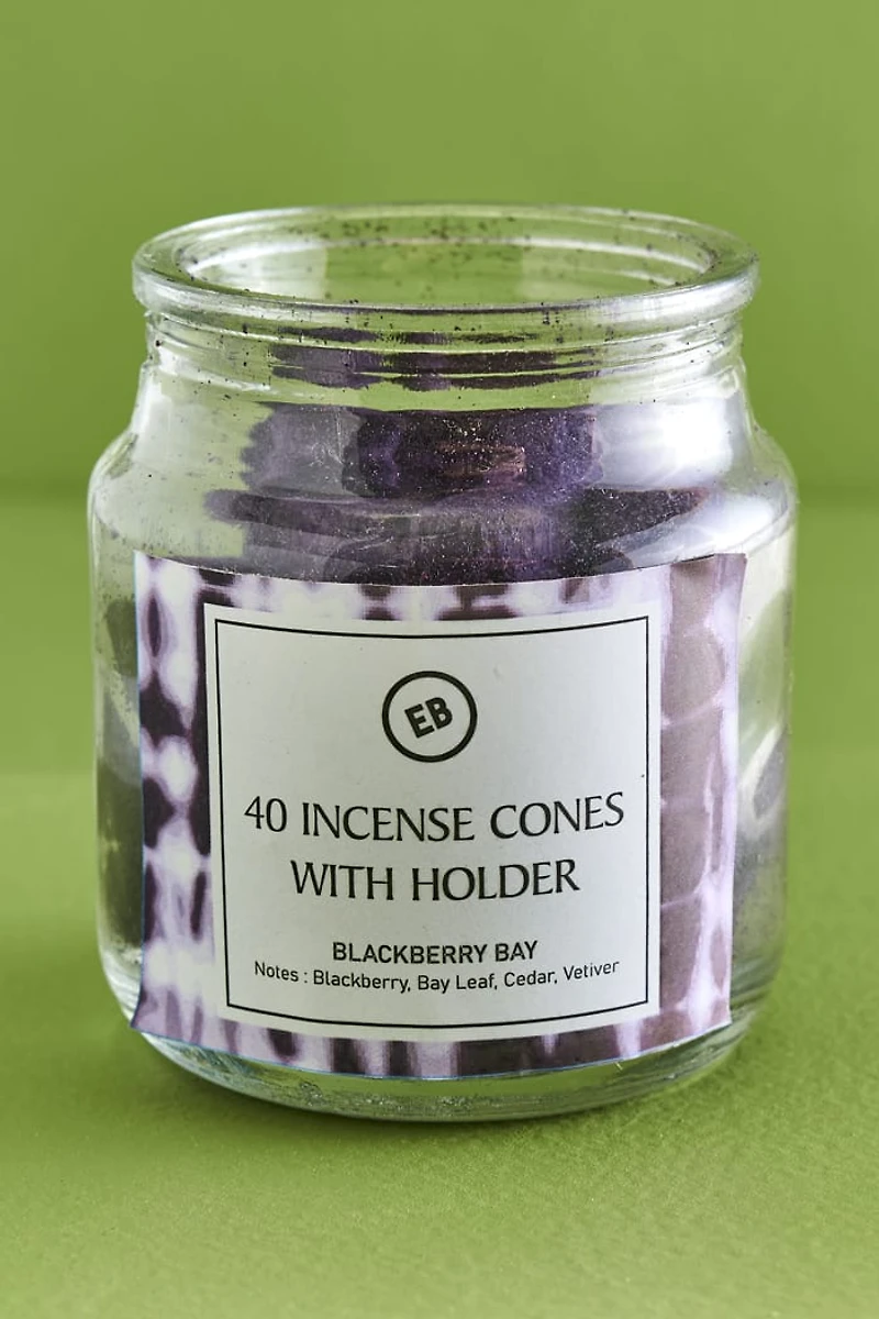 Buy Blackberry Bay 40 Incense Cones with Holder Online at Earthbound Trading