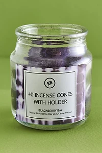 Buy Blackberry Bay 40 Incense Cones with Holder Online at Earthbound Trading
