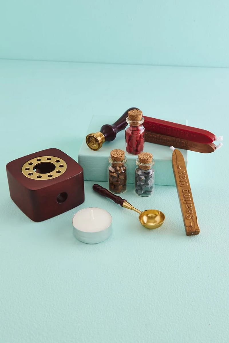 Shop boho chic stationery with Book & Quill Stamp Celestial Wax Seal Set