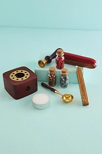 Shop boho chic stationery with Book & Quill Stamp Celestial Wax Seal Set