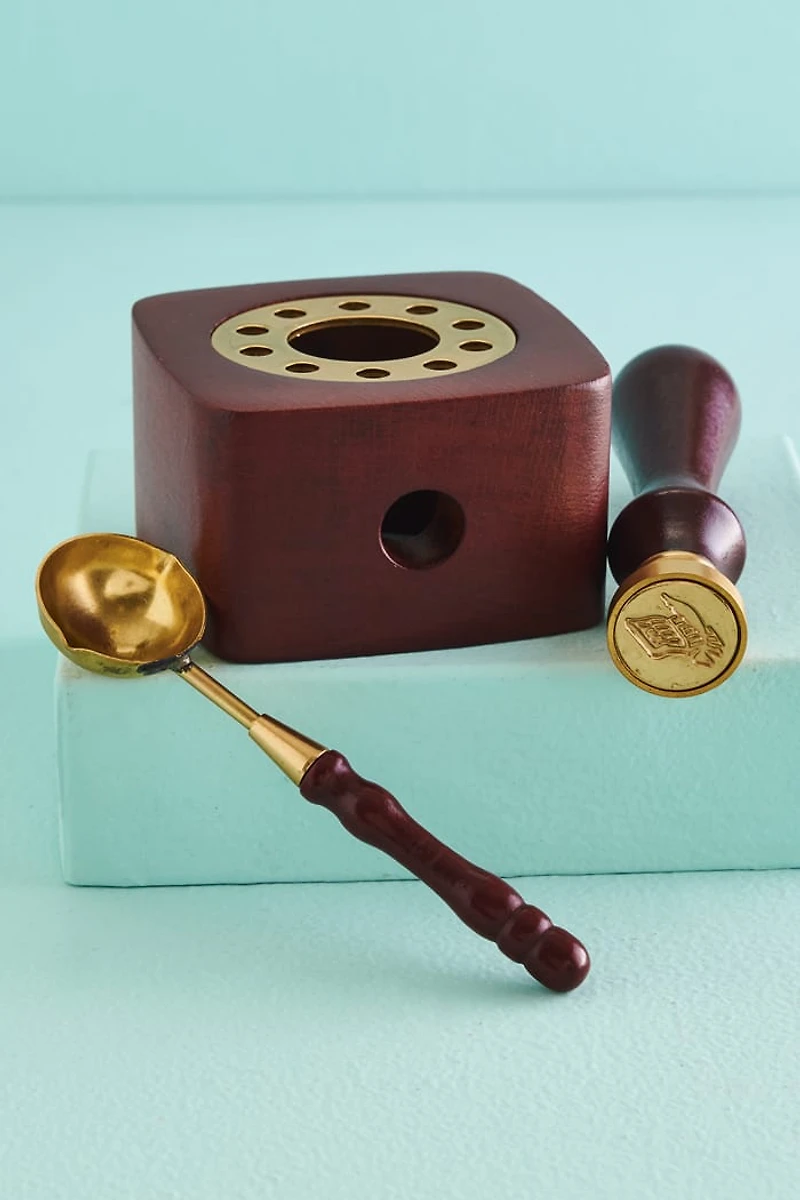 Shop boho chic stationery with Book & Quill Stamp Celestial Wax Seal Set