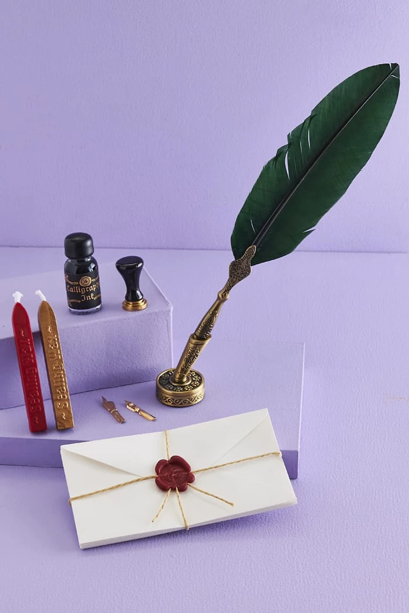 Buy Green Feather Calligraphy and Letter Writing Set Online at Earthbound Trading