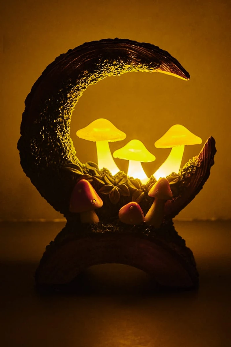 Buy LED Mushroom Wood Moon Light Online at Earthbound Trading