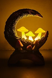 Buy LED Mushroom Wood Moon Light Online at Earthbound Trading