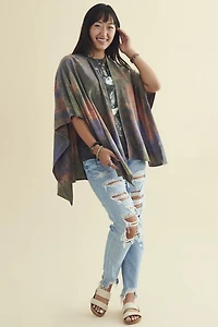 Muted Tie Dye Terry Shawl