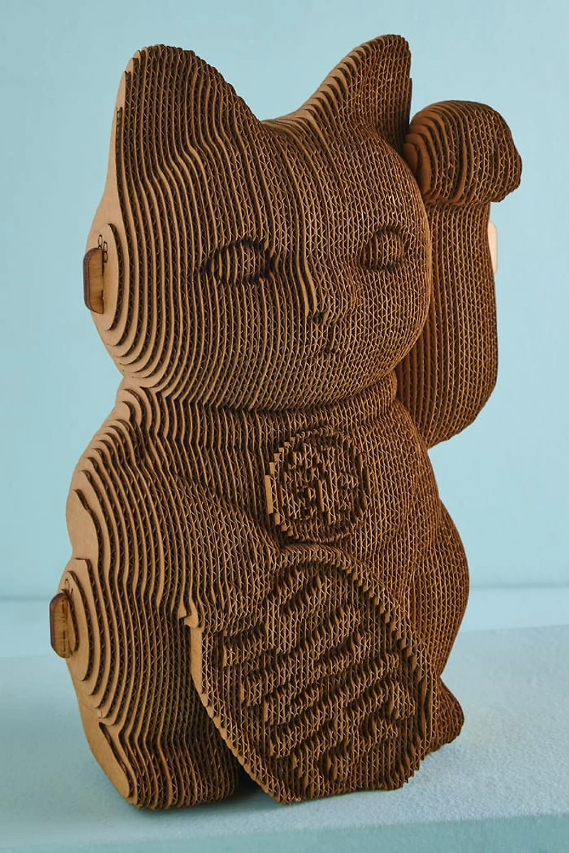 3D Lucky Cat Sculpture Puzzle - Add boho Charm to Your Space