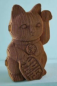 3D Lucky Cat Sculpture Puzzle - Add boho Charm to Your Space