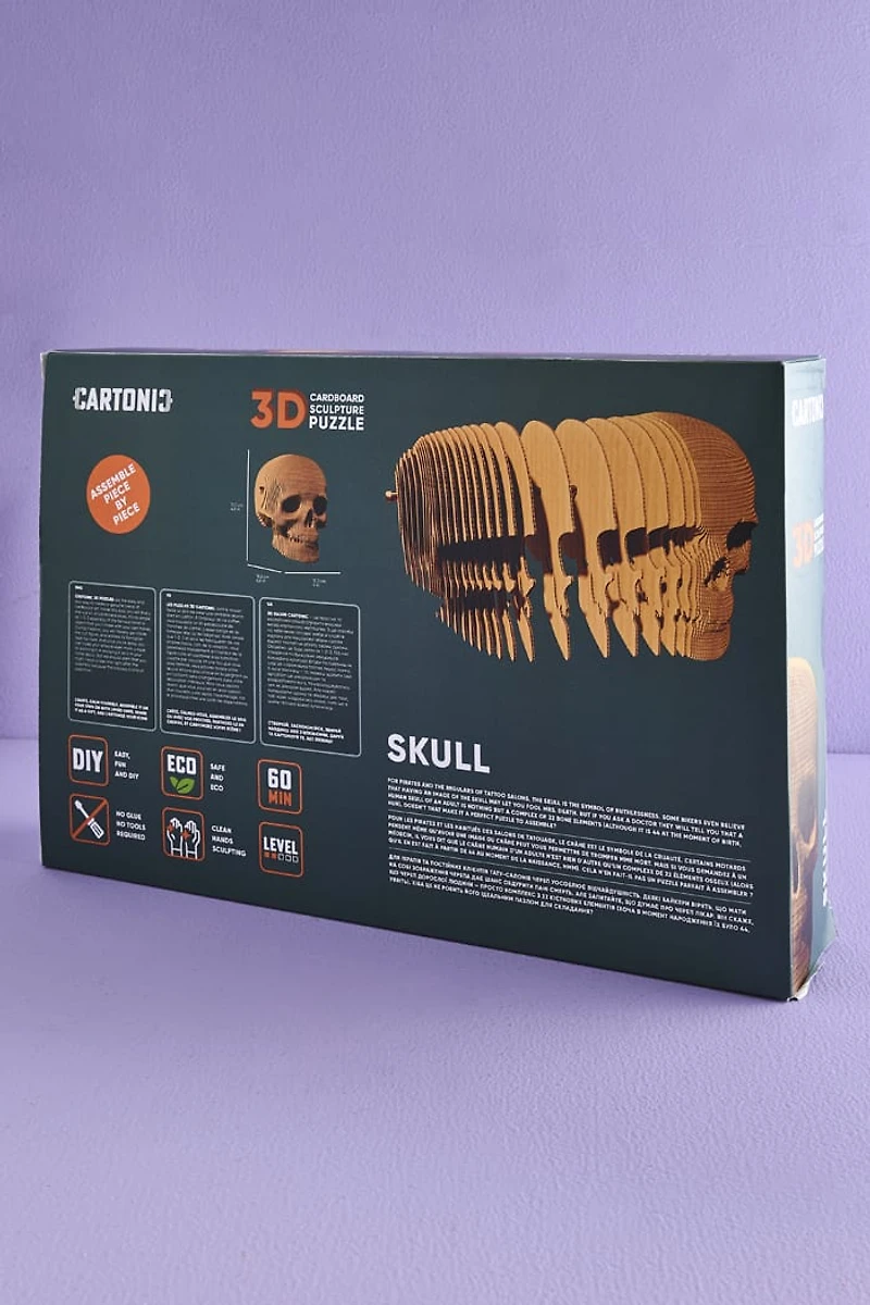 3D Skull Sculpture Puzzle - Bohemian Gothic Home Decor