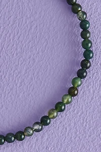 Buy Moss Agate Stretch Beaded Anklet Online at Earthbound Trading