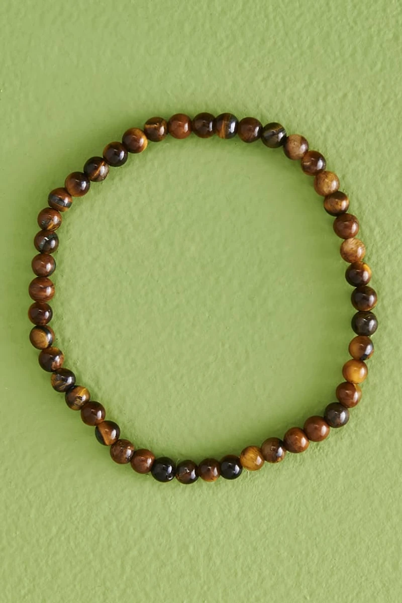 Shop the Tiger’s Eye Mini Bead Bracelet for Balance and Energy