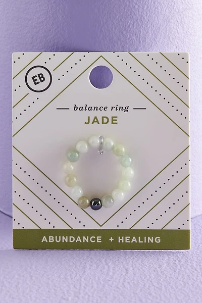 Jade and Hematite Balance Ring