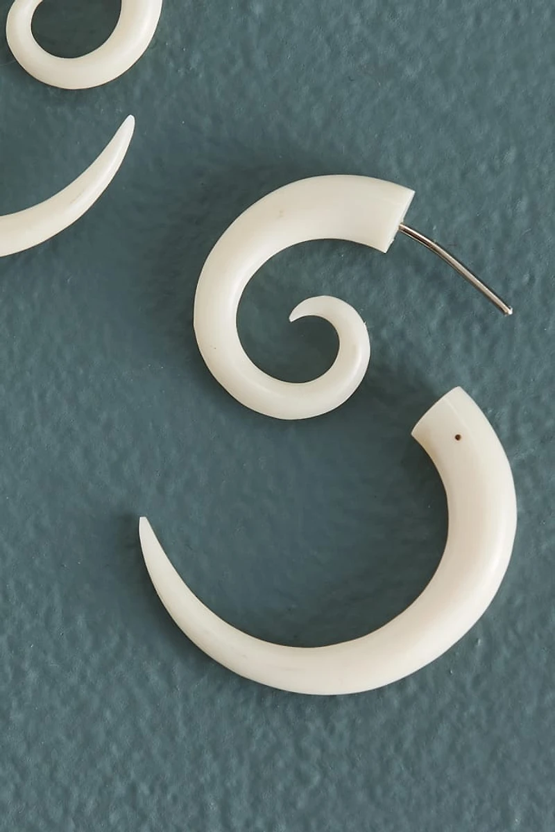 Buy Swirl Bone Faux Gauge Earrings Online at Earthbound Trading