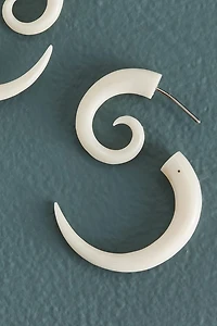 Buy Swirl Bone Faux Gauge Earrings Online at Earthbound Trading
