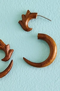 Buy Top Swirl Wood Faux Gauge Earrings Online at Earthbound Trading