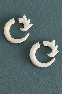 Buy Top Swirl Bone Faux Gauge Earrings Online at Earthbound Trading