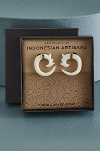 Buy Top Swirl Bone Faux Gauge Earrings Online at Earthbound Trading