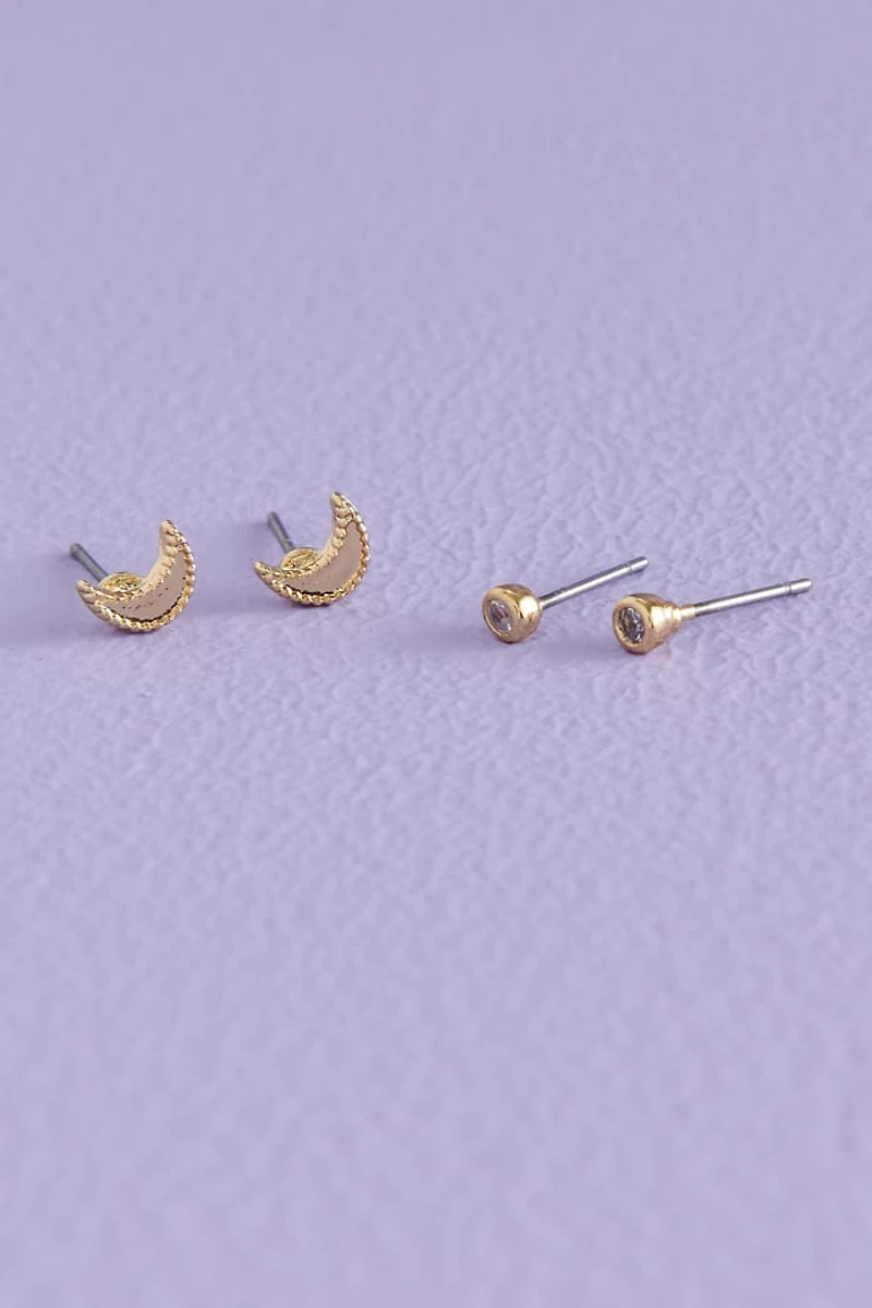 Buy Moon Earrings and Leather Jewelry Pouch Online at Earthbound Trading