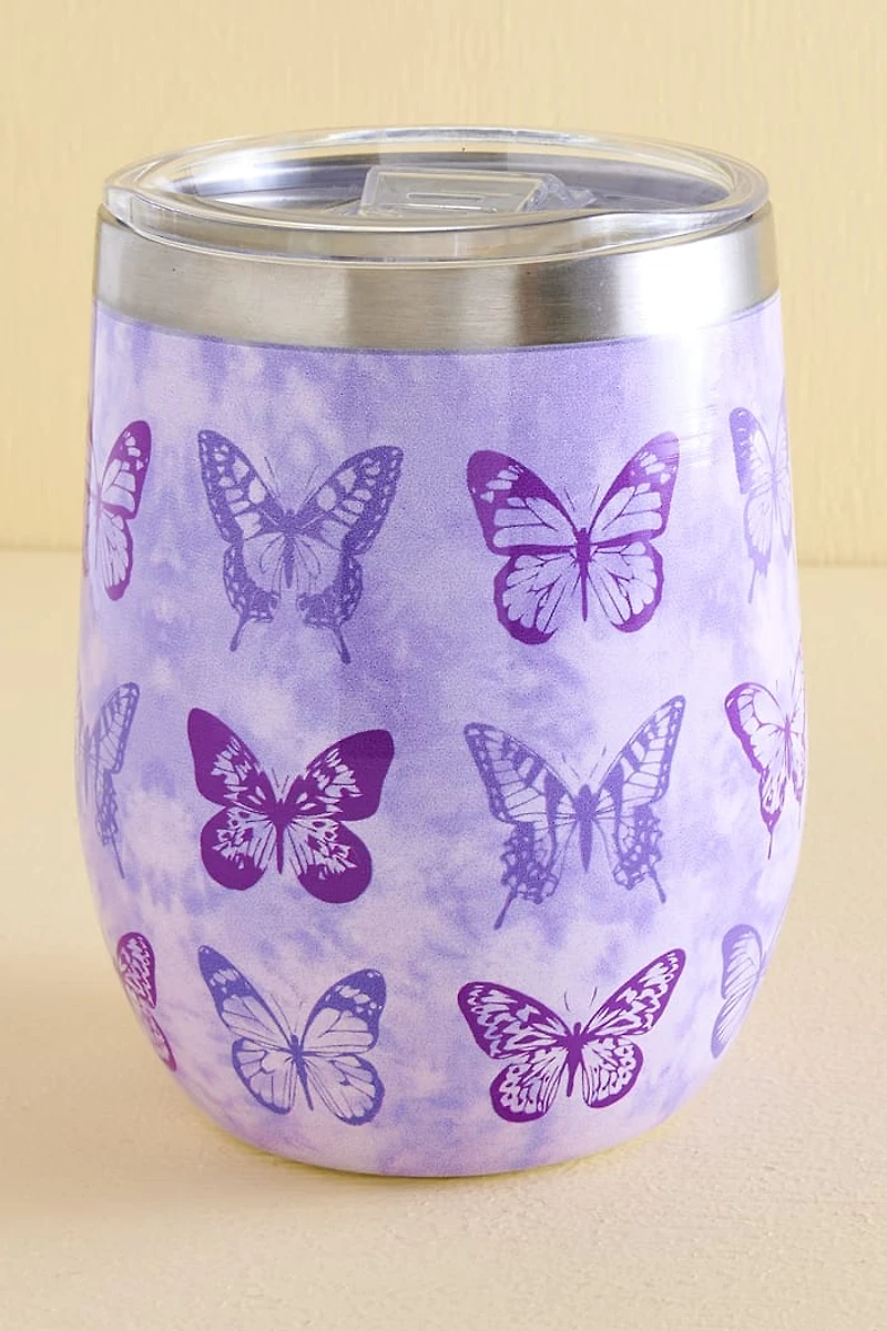 Buy Purple Butterfly Stainless Steel Tumbler Online at Earthbound Trading