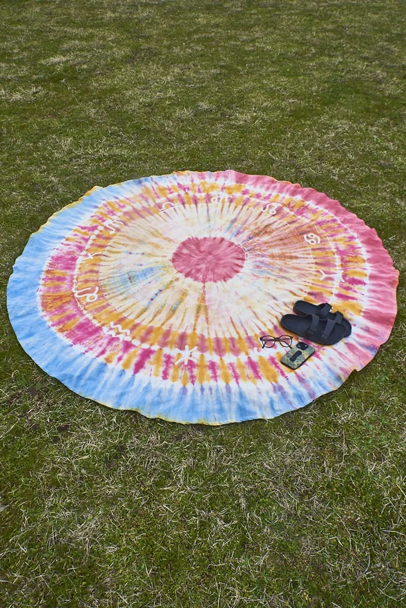Buy Zodiac Tie Dye Round Tapestry Online at Earthbound Trading