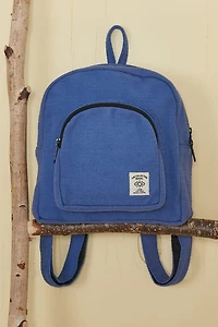 Buy Solid Blue Hemp Jacquard Backpack Online at Earthbound Trading