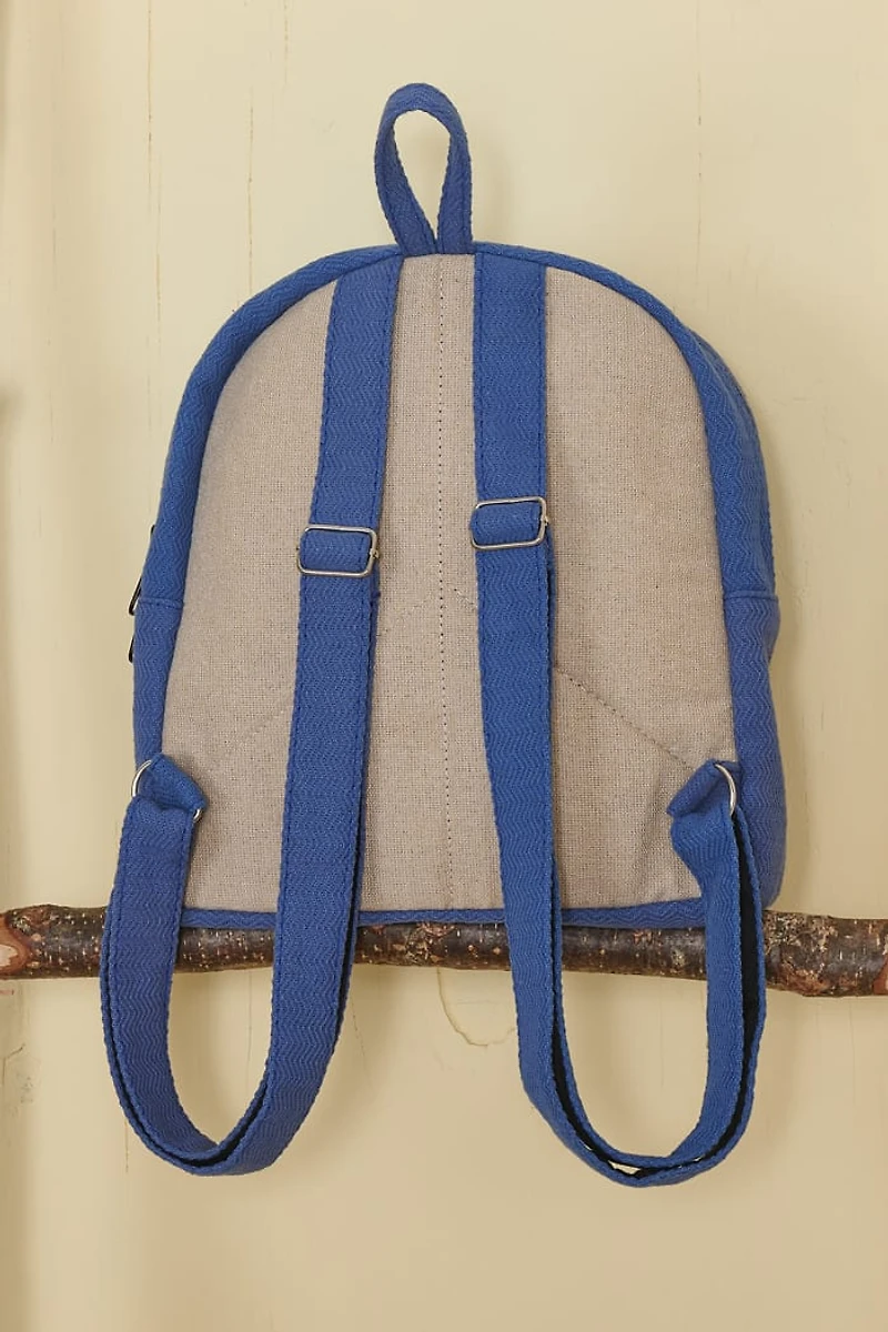 Buy Solid Blue Hemp Jacquard Backpack Online at Earthbound Trading