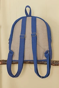 Buy Solid Blue Hemp Jacquard Backpack Online at Earthbound Trading