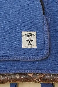 Buy Solid Blue Hemp Jacquard Backpack Online at Earthbound Trading