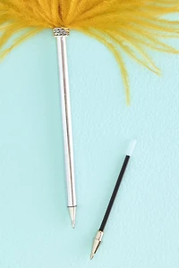 Buy Mustard Ostrich Feather Ink Pen Online at Earthbound Trading