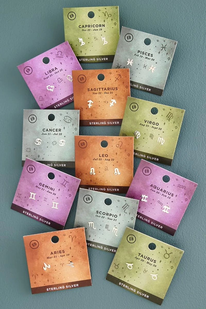 Buy Zodiac Silver Stud Earrings for a Stylish Astrological Touch