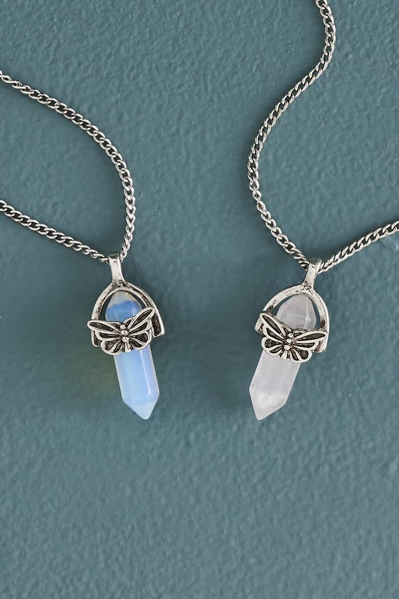 Buy Crystal Butterfly Friendship Necklace Set Online at Earthbound Trading