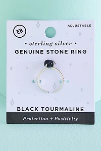 Buy a Sterling Silver Tourmaline Stone Ring for boho Style